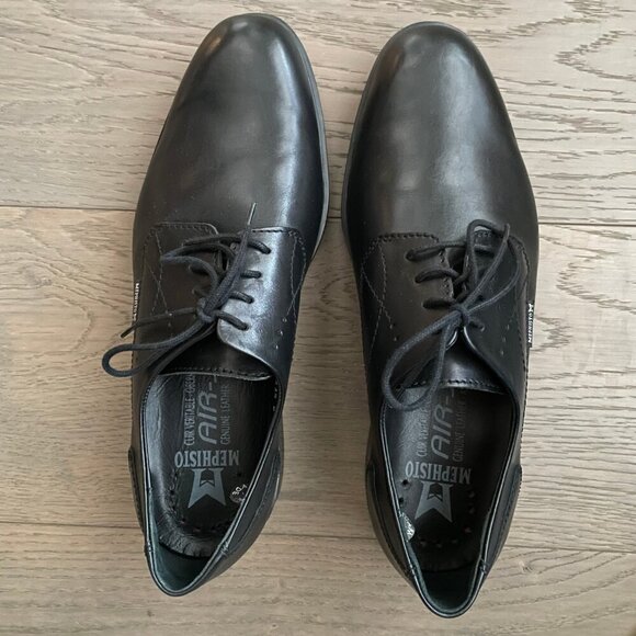 Mephisto Marlon Air-Jet Genuine Leather Lace Up Shoes Black Made in France 8.5 - Picture 13 of 13